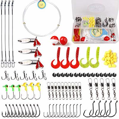 PLUSINNO Fishing Accessories Kit, 263pcs Fishing Tackle Kit with Tackle Box  Including Weights Sinkers, Jig Hooks, Beads, Swivel Snap, Bobbers Float,  Saltwater Freshwater Fishing Gear - Yahoo Shopping