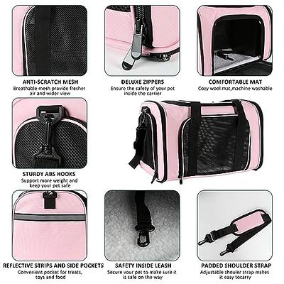 BAGLHER Pet Travel Carrier, Cat Carriers Dog Carrier for Small Medium Cats  Dogs Puppies, Airline Approved Small Dog Carrier Soft Sided, Collapsible