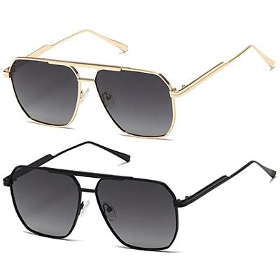 kimorn Polarized Sunglasses Womens Men Retro Oversized Square Vintage Shades  Classic Large Metal Sun Glasses K1221 - Yahoo Shopping