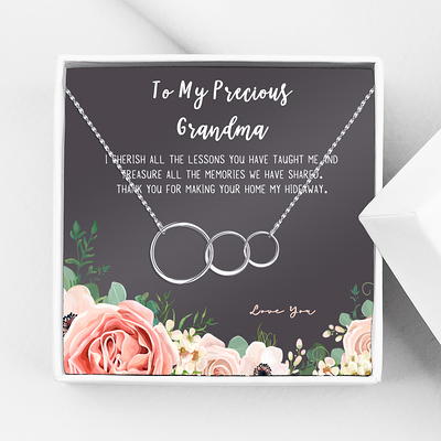 Anavia Mother in Law Gift, Mother of the Groom Gift, Jewelry and Card Gift  for Mother in Law, Mother's Day Gift, Necklace and Card Gift [Gold Infinity