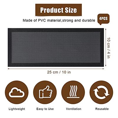 Floor Register Vent Cover 4x10, Air Vent Screen Cover Magnetic Vent  Covers for Ceiling Vent Register PVC Mesh Cover for Home Ceiling/Wall/Floor  Air Vent Filters (Black, 4 Pack, Φ0.8mm) 