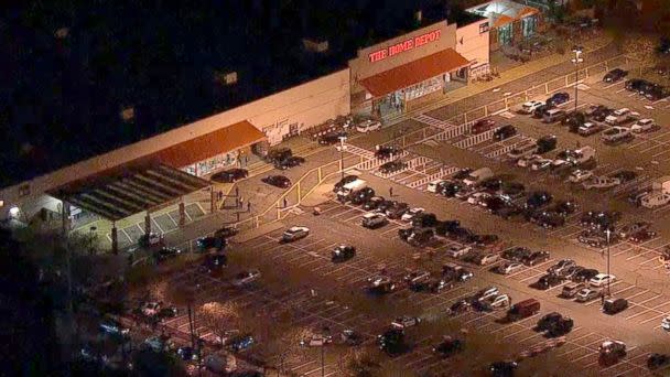 PHOTO: WABC chopper footage showed a scene of police activity at a Home Depot in Passaic, New Jersey, where Saipov is believed to have rented the truck used in the attack. (WABC)