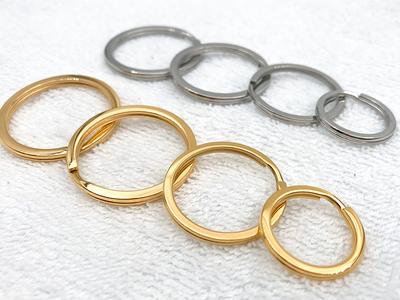 Stainless Steel and 18k Gold Over Stainless Steel Double Ring