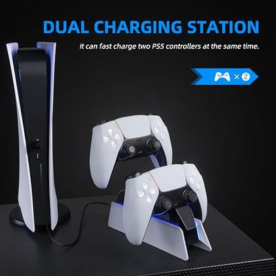 PS5 Controller Charger, PS5 Controller Charging Station Dock, Fast Dual  Charging for Dualsense, Playstation 5 Controller with Wireless Controller