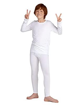 Buy LAPASA Girls Thermal Underwear Set, Fleece Lined Kids Long Johns,  Winter Cold Weather Base Layer Top and Bottom G03, Medium, White at