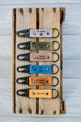 Personalized Leather Keychain, Customized Keychain, Anniversary Gift, –  UrWeddingGifts