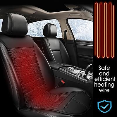 Heated Car Seat Cushion 12V Auto Seat Cover Warmer with Adjustable  Temperature Controller for Cars Trucks Vans SUV