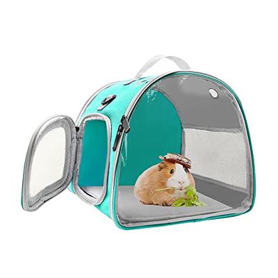 hamster carrier,small pet carrier bag hamster Breathable Portable,Hamster  Travel carrier cage Animal Outgoing Bag,hamster backpack carrier hedgehog  pet pouch,small animal carriers for rabbit Green 