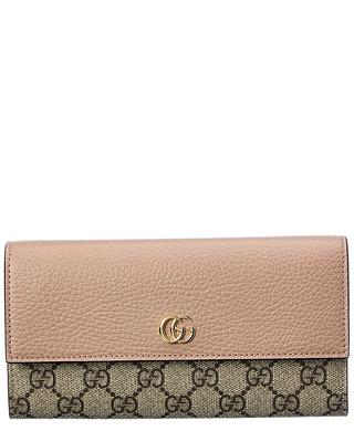 What Goes Around Comes Around Gucci Pink Leather GG Marmont Wallet