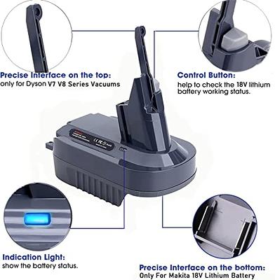 Dyson V8 Battery Adapter to Makita 18V Li-Ion Cordless Battery