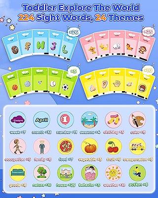 Educational Learning Toys ,Toddler Toys Age 2-4, Sensory Toys for Children  for 1 2 3 Year Old Boys and Girls, Speech Therapy Toys, 224 Sight Words  Talking Flash Cards