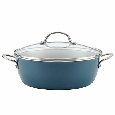 Ayesha Home Collection Porcelain Enamel Nonstick Cookware Set, 9