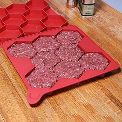 Shape+Store Burger Master 8-in-1 Innovative Burger Press 8-Patty Red