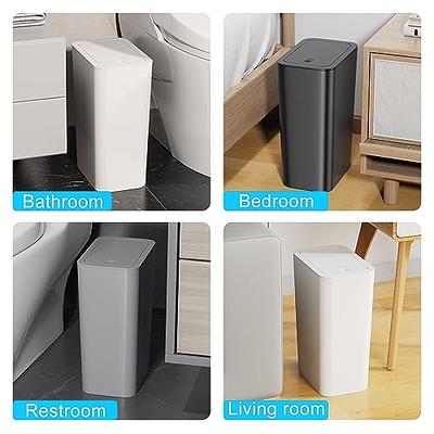 2.6 Gallon Small Bathroom Trash Can with Lid, Narrow for Kitchen