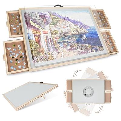 Fanwer 1500 Piece Jigsaw Puzzle Tables Board with Drawers