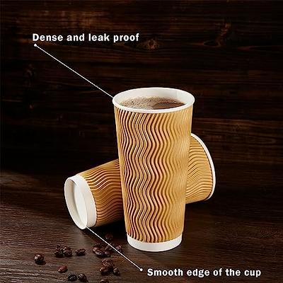 Paper Coffee Cups - Disposable Coffee Cups - Ripple Wall - Kraft