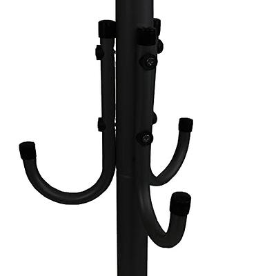 Mind Reader Standing Coat Rack 11-Hook 3-Tier Hall Tree Stand Black