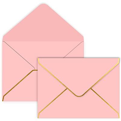 46 Pack 5x7 Envelopes with Gold Border for Invitation,A7 Luxury Envelopes  for Invitation,Postcard Envelopes,Photo Envelopes,Ideal for  Wedding,Graduation,Birthday (Pink) - Yahoo Shopping