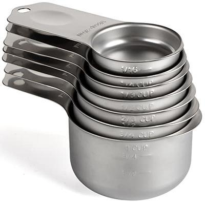 Measuring Cups Set of 2: 1/2 Cup 120 ml , Polished Stainless Steel