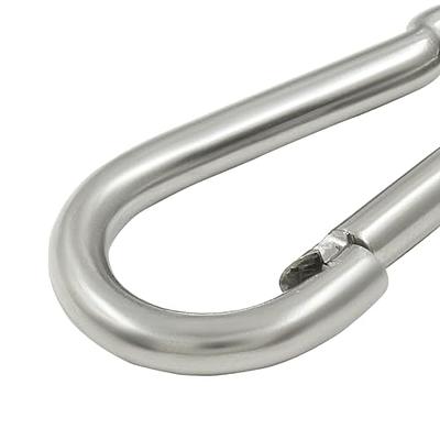 Stainless Steel Spring Snap Hook Carabiner - Heavy Duty Carabiners - 304  Stainless Steel Clips (M5 - Set of 10) 