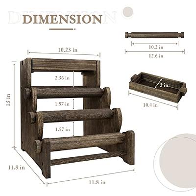 Wooden Bracelet Holder & Base Box Storage 4-Tier Necklace Earrings Watch  Jewelry Display Hanging Organizer Holder