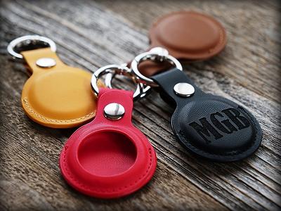 ijoy AirTag Black Leather Keychain Holder IJATLTH01 - The Home Depot