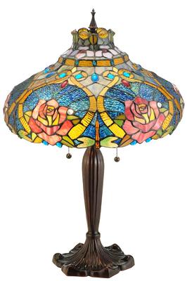 RHLAMPS Tiffany Lamp Small Mushroom Table Lamp, Sea Blue Dragonfly Style Stained  Glass Desk Memory Lamp Sympathy 10X11.5 Inch - Yahoo Shopping