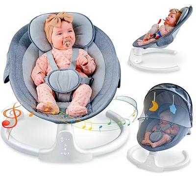Baby Swing for Infants, Bluetooth Swing Electirc Baby Rocker Bouncer,  Intelligent Auto Swing with 5 Speed