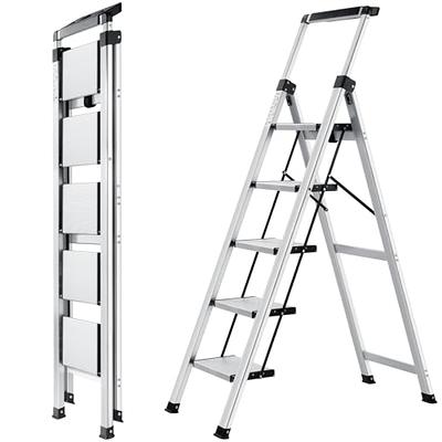 XinSunho 5 Step Ladder, Retractable Handgrip Folding Step Stool with Anti-Slip  Wide Pedal, Aluminum Stool Ladders 5 Steps, 330lbs Safety Household Ladder  - Yahoo Shopping