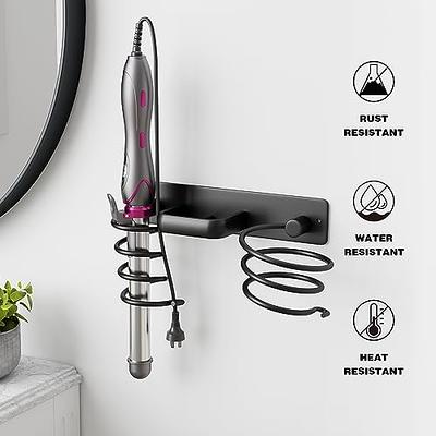 Hair Dryer Holder 3 in 1 Hair Tool Organizer,Blow Dryer Holder Wall  Mounted,Bathroom Bedroom Hair Care Styling for Flat Iron,Curling Iron,Hair