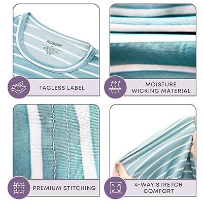 Rocky Thermal Underwear For Girls (Long Johns Thermals Set) Shirt & Pants,  Base Layer w/Leggings/Bottoms Ski/Extreme Cold (Seafoam Striped - X-Small)