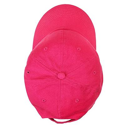 Classic Baseball Cap Soft Cotton Adjustable Size - Hot Pink