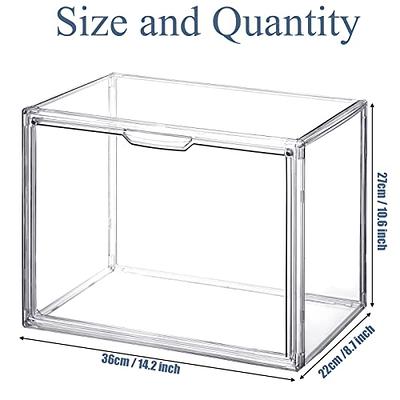  3Pack Clear Plastic Handbag Storage Organizer for Closet,  Acrylic Display Case for Handbag and Purse, Purse Organizer for Closet with  Magnetic Drop Front for Book, Toys, Hats Storage