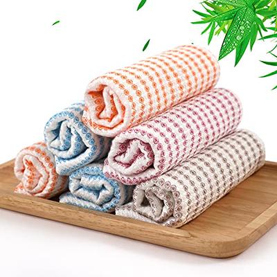 JEFFSUN Bamboo Dish Cloths for Washing Dishes, Multicolor Reusable