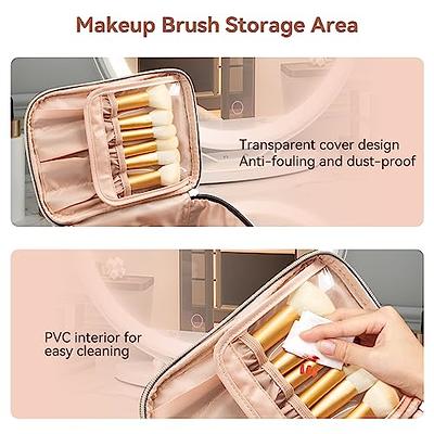 OCHEAL Makeup Bag, Cute Makeup Organizer Bag Potable Make up Bag for Toiletry  Cosmetics Accessories with Divider and Brushes Compartments, Makeup Travel Case  Cosmetic Bags Women and Girls-Pink - Yahoo Shopping