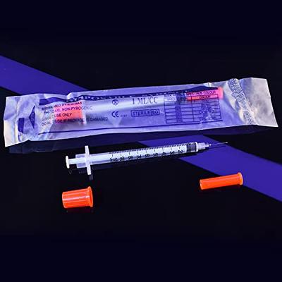 U-100 1ml Syringe with Needle, 31G 1/4 6mm 1cc Syringes, Disposable  Individual Package, Pack of 100