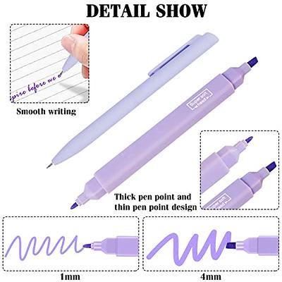 BAYTORY Pastel Highlighters and Colored Ink Pens, Glitter Aesthetic Cute  Highlighter and Pens No Bleed Journaling Stationary School Office Supplies  (Purple) - Yahoo Shopping