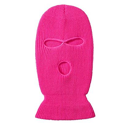 Knitted Fuzzy Halloween Ski Mask Full Face Fleece Fuzzy Balaclava Distressed