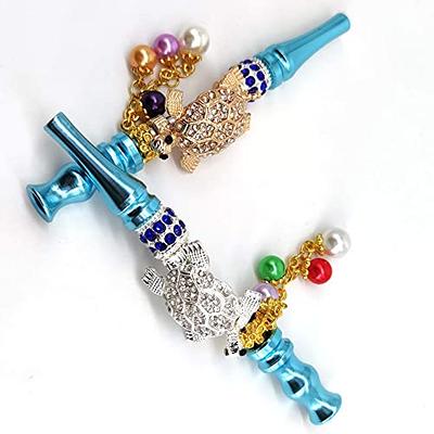 Hookah Set with Everything Colorful Rhinestone Beaded Cigarette Holder  Alloy Hookah Mouth Diamond Arabic Shisha Filter Hookah Accessories Tips,Blue…  - Yahoo Shopping