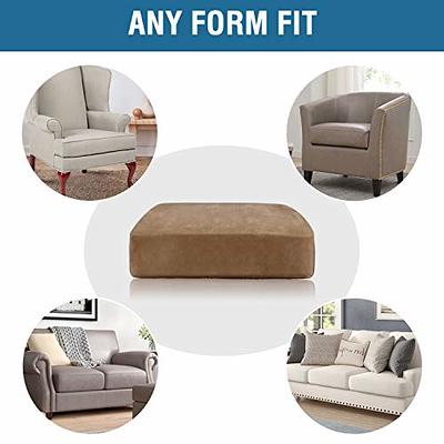 Sofa Seat Cushion Cover, Faux Leather Stretchy Chair Loveseat Couch Cushion  Covers Slipcovers