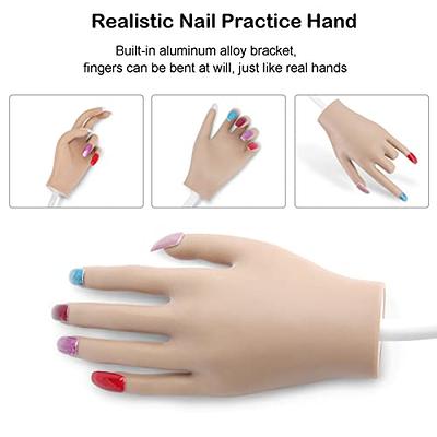 Practice Hand for Acrylic Nails Hand Practice, Built-in Aluminum Alloy  Bracket, Fingers Won't Break, Flexible Silicone Nail Practice Hands Nail  Maniquin Hand, Nails Will Not Fall Off (Brown) - Yahoo Shopping