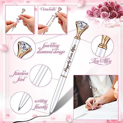 Yexiya 24 Pcs Bridal Shower Pens Happily Ever After Diamond Pens Crystal  Pens Bling Wedding Pens Cute Metal Black Ink Ballpoint for Women Girls  Bridesmaid Coworkers Gifts Office Party (Polka Dot) 