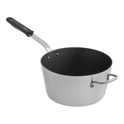 Choice 8 Qt. Aluminum Sauce Pan with Black Silicone Handle