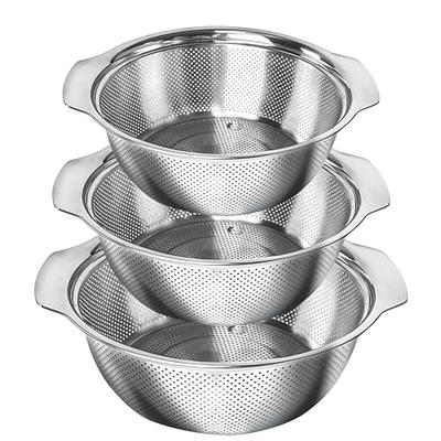 3 Pieces 304 Stainless Steel Steamer Basket for Fruit 5/6/8 Qt