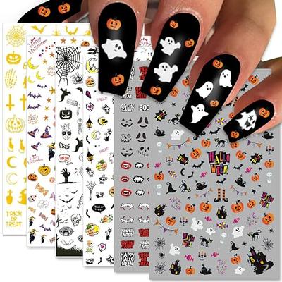 Halloween Nail Water Transfer Stickers,pumpkin Bat Ghost Spider