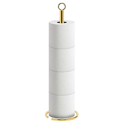 4 Rolls Storage - Free Standing Toilet Paper Holder Stand (Gold) — Marmolux