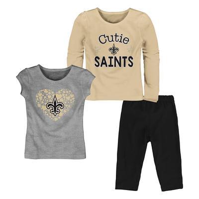 Toddler Gold/Black New Orleans Saints Sideline Hoodie & Pants Set