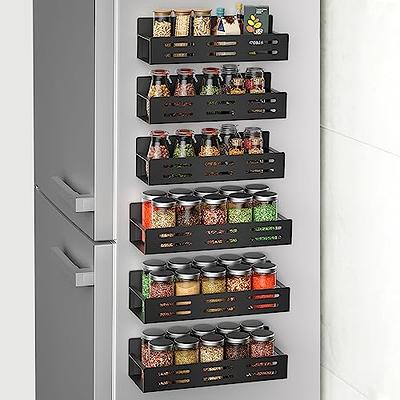 Space-saving Magnetic Spice Rack For Small Kitchens And Apartments -  Perfect Organizer For Spices, Jars, Bottles, And More - Black Metal Cabinet  For Home Kitchen Supplies - Temu