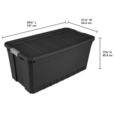 Sterilite 50 Gallon Tote Box Plastic, Titanium