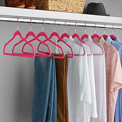 Velvet Hangers, Non-Slip Hangers, (100 Pack) Space Saving Closet Hangers, Ultra Slim Standard Hangers (Turquoise) 360 - Degree Swivel Strong Hook Hold